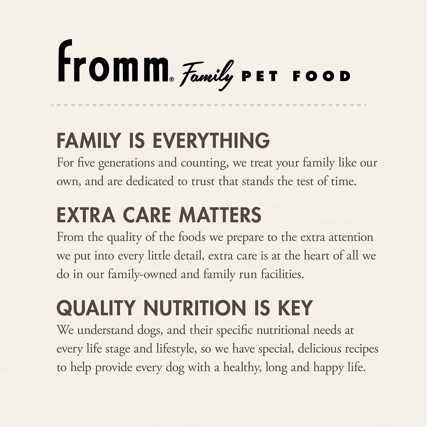 Fromm Adult Gold bag seal and label close-up, quality sourcing details.