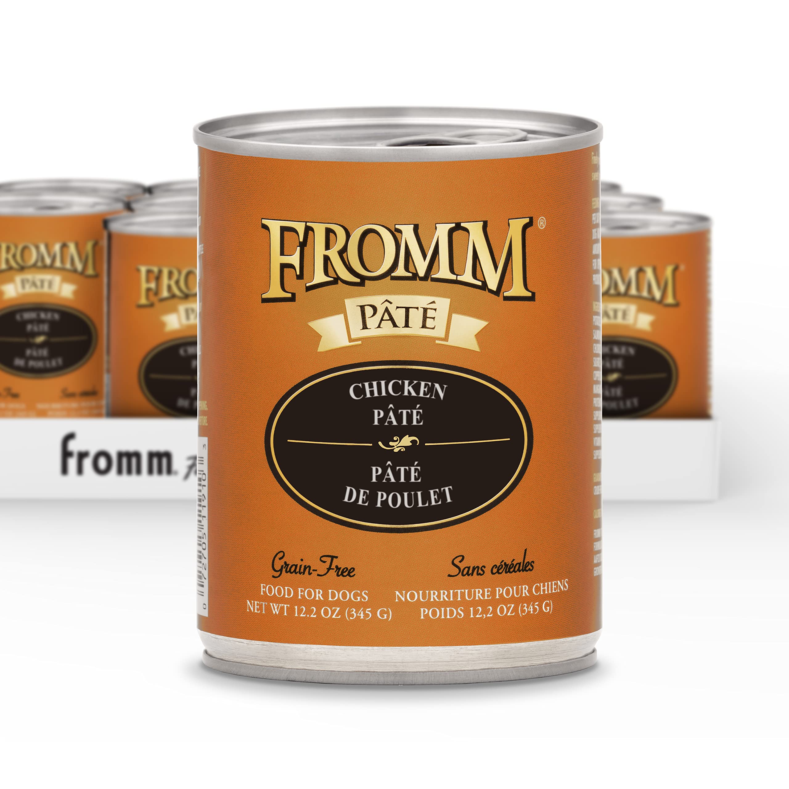Fromm Chicken Pate dog food pack of 12 cans ready for meals