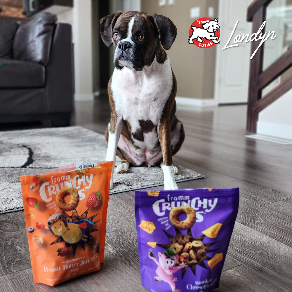 Fromm Crunchy Os Smokin' CheesePlosions suitable for dogs of all breeds.