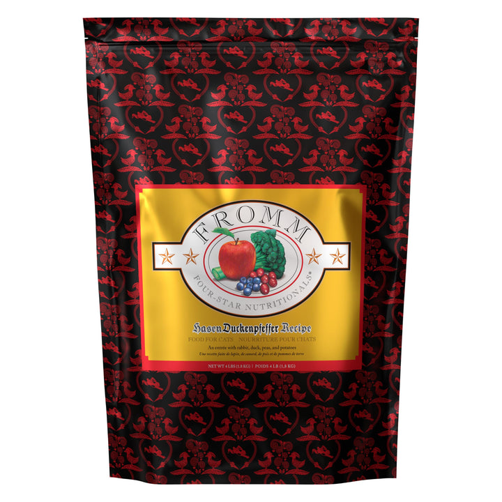 Fromm Four-Star Hasen Duckenpfeffer bag with rabbit and duck protein for digestible nutrition.