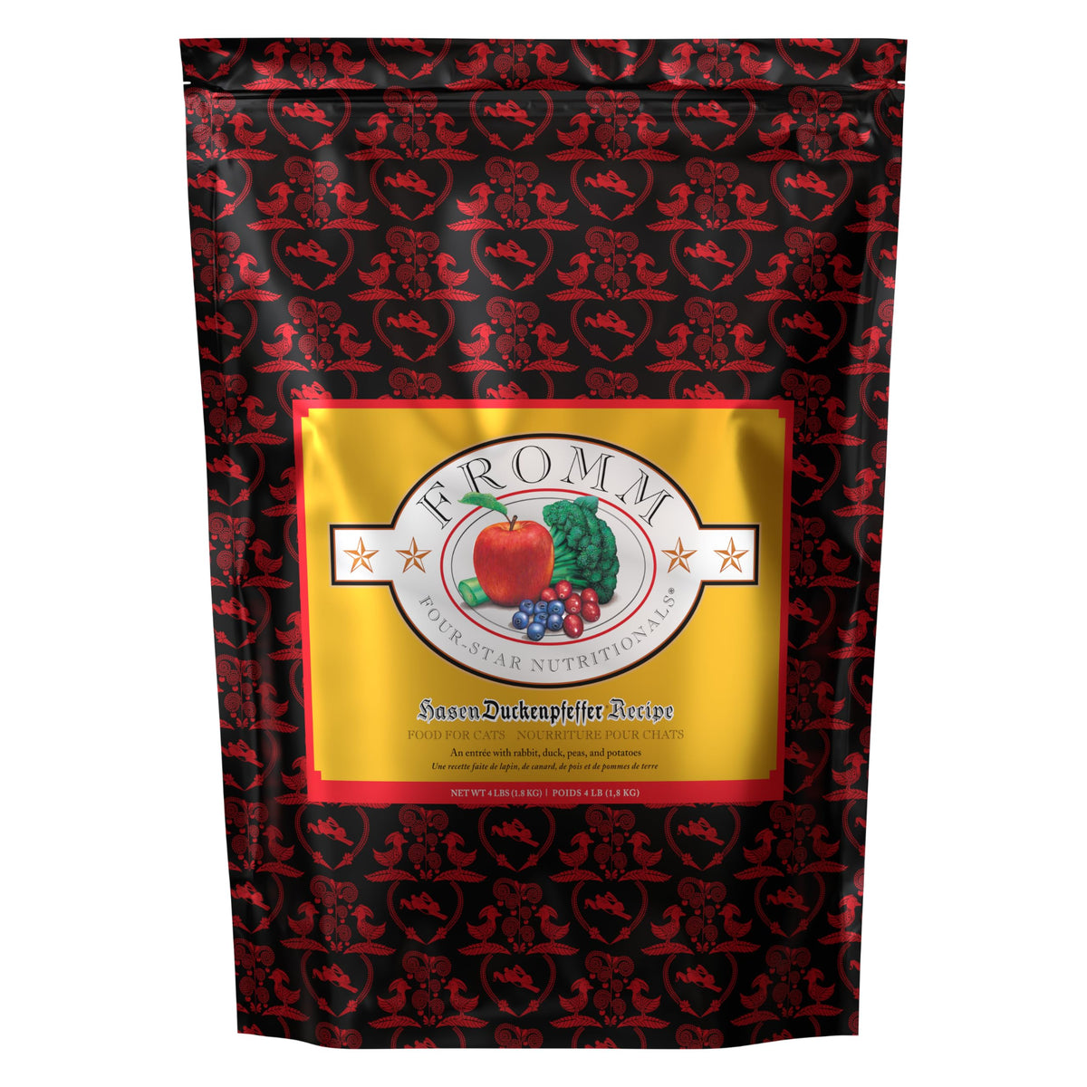 Fromm Four-Star Hasen Duckenpfeffer bag with rabbit and duck protein for digestible nutrition.