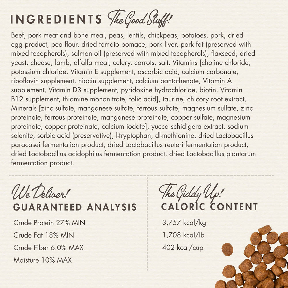 Fromm Heartland Gold Puppy ingredients highlighting omega-rich components.