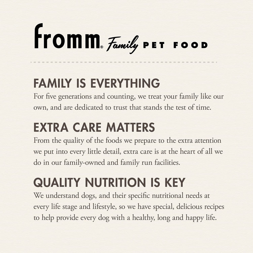 Fromm Weight Management Gold kibble close-up showing turkey liver protein quality
