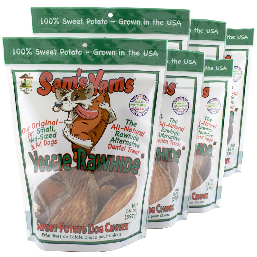 Front Porch Pets Sweet Potato Dog Chewz pack 6 – ideal value pack for all dogs.