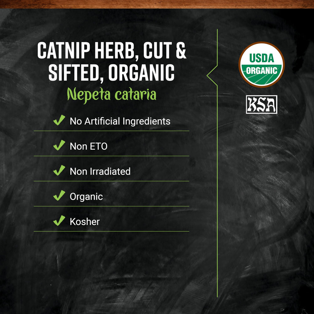 Frontier Co-op catnip tea blend element with inviting aroma.