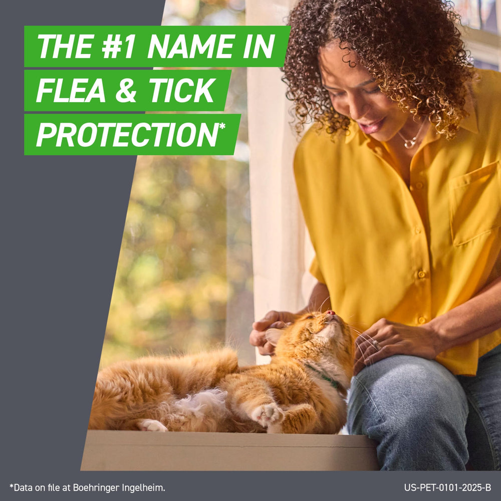 FRONTLINE Plus Cats kills fleas, eggs, and larvae to break the life cycle.
