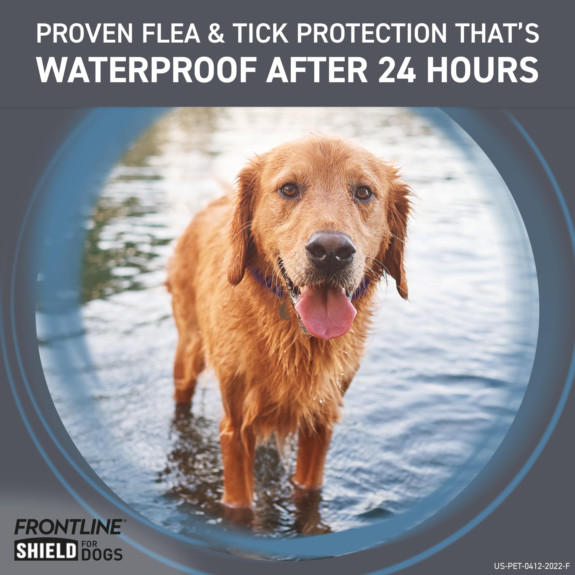 Frontline Shield monthly-application supports year-round flea and tick protection.