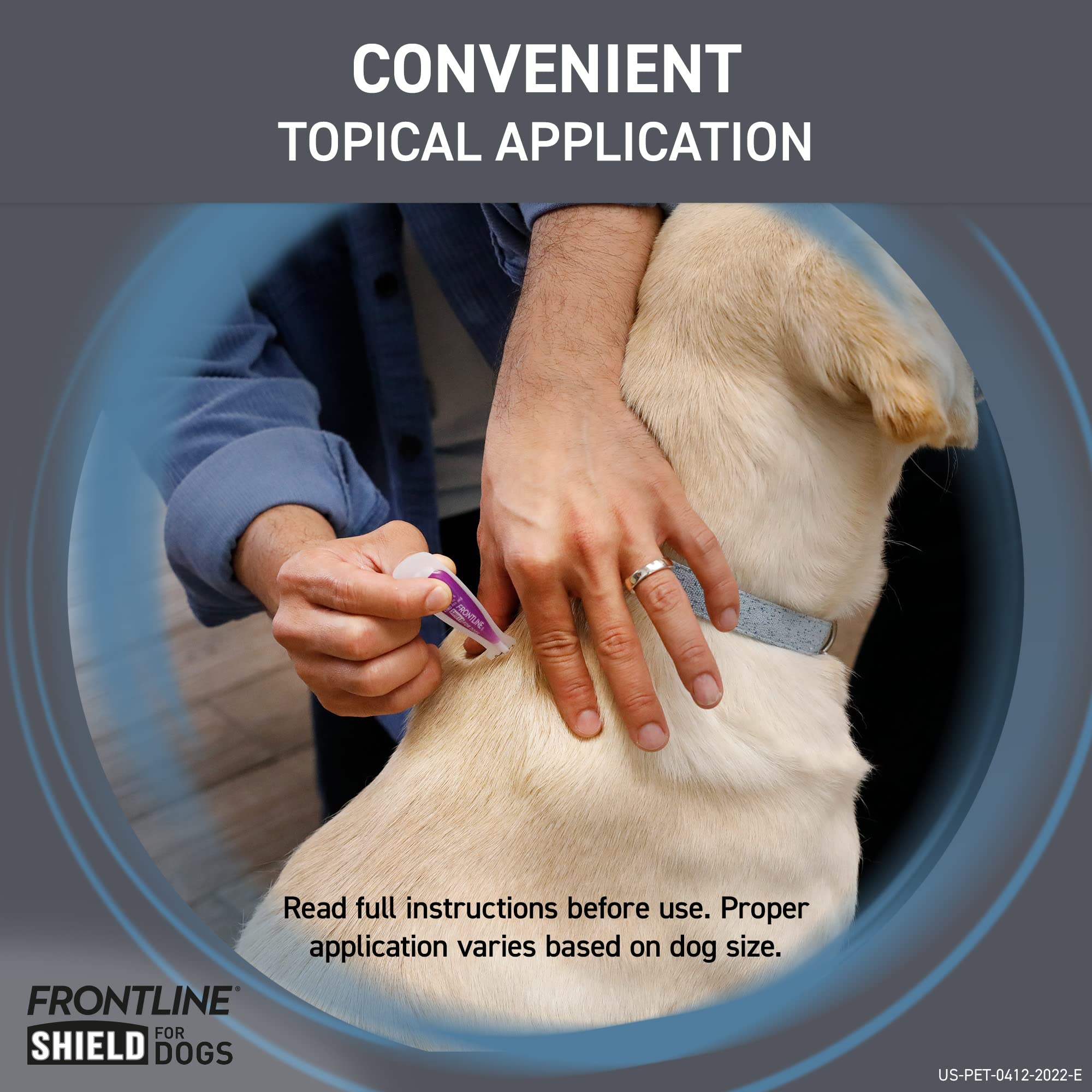Frontline Shield puppy-friendly use for dogs 9 weeks and older.