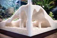 FROSTO corner mangrove hideout seamlessly fits tank edges for space efficiency.