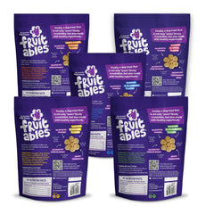 Fruitables Baked Crunchy Pumpkin Dog Treats Pumpkin Apple flavor close-up, ideal for training rewards