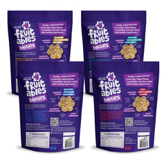 Fruitables Biggies front label highlights bold flavor and crunchy texture.