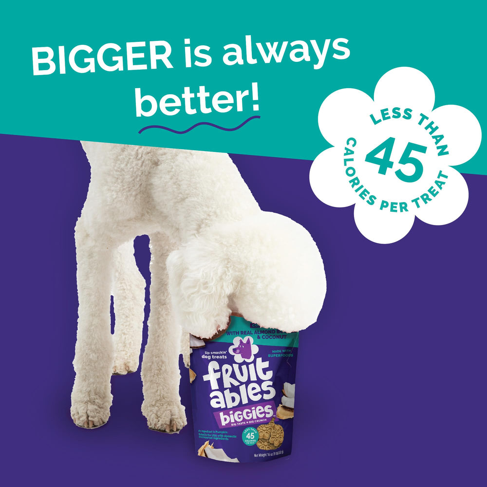 Fruitables Biggies packaging design appeals to owners seeking quality.