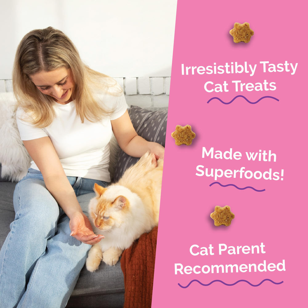 Fruitables wheat-corn-soy-free treats, safe choice for sensitive cats.