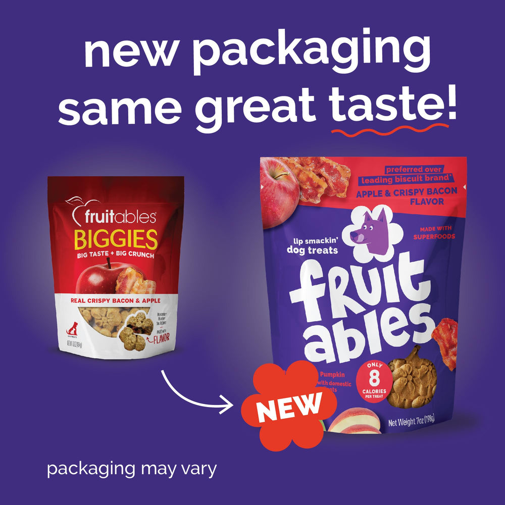 Fruitables Pumpkin Dog Treats free from artificial ingredients and preservatives.