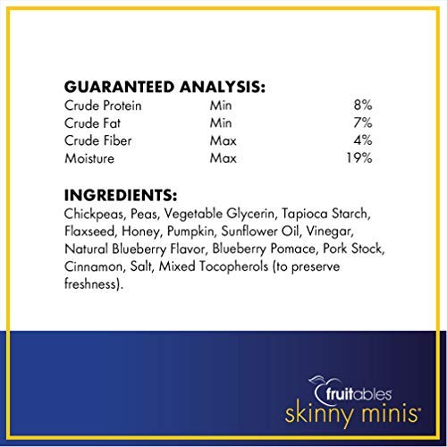 Fruitables Skinny Minis bag label highlights globally sourced ingredients for quality.