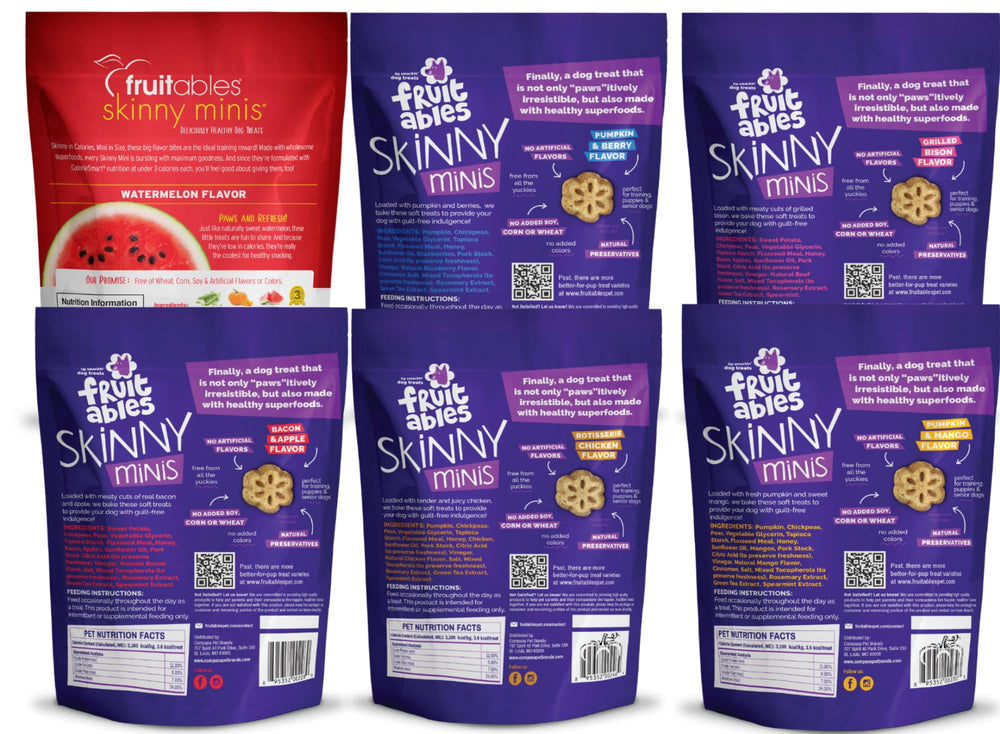 Fruitables Skinny Minis pumpkin mango close-up, enticing flavor perfect for quick rewards