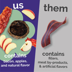 Puppy-friendly bite-sized jerky pieces, easy to chew for small dogs.