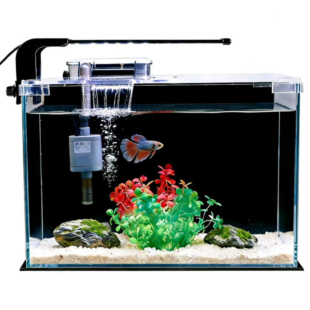 FS&AQ 2.5-gallon Betta Tank complete accessories shown with tank.