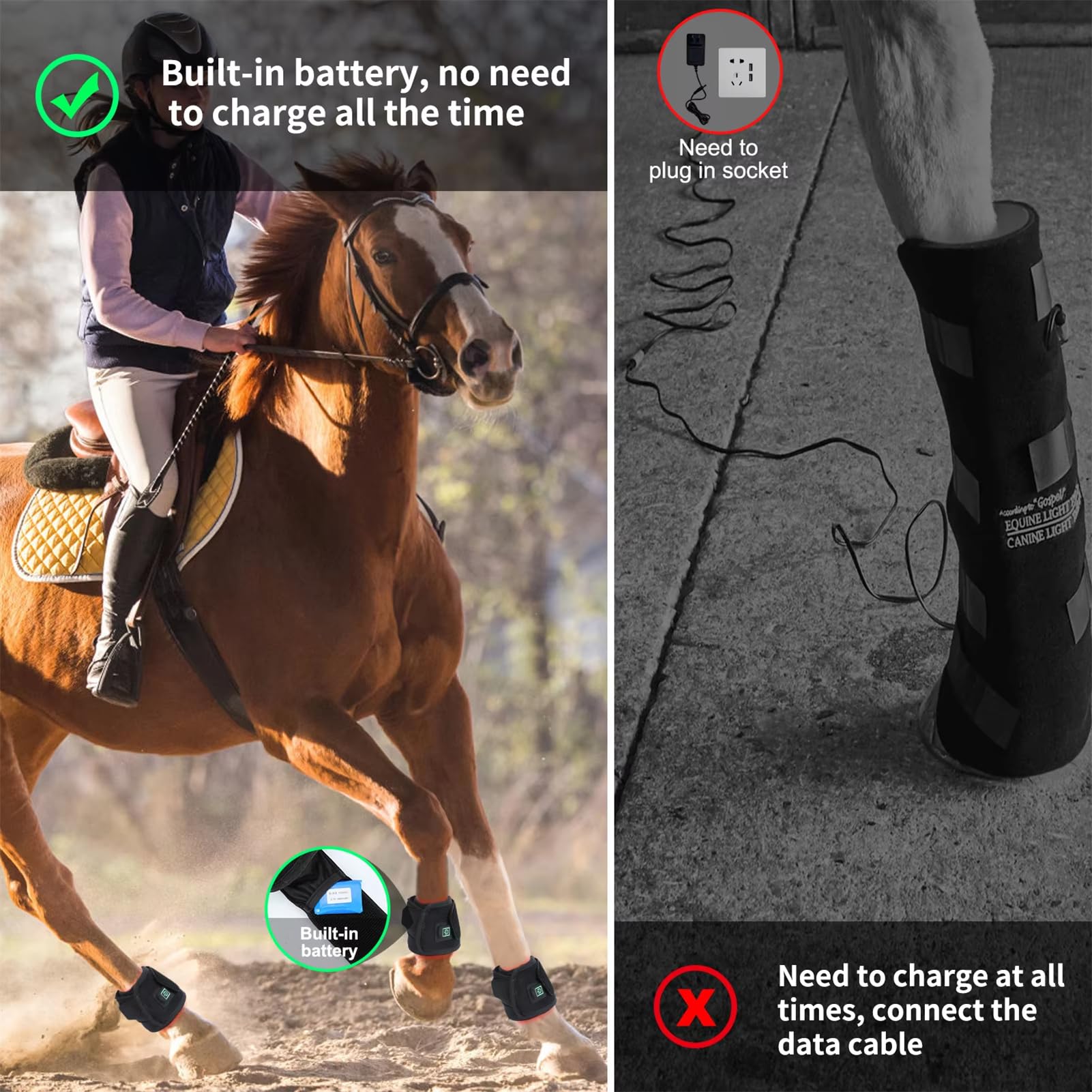 FSDLJSP vinyl-covered wrap ready for stable use during riding or training sessions