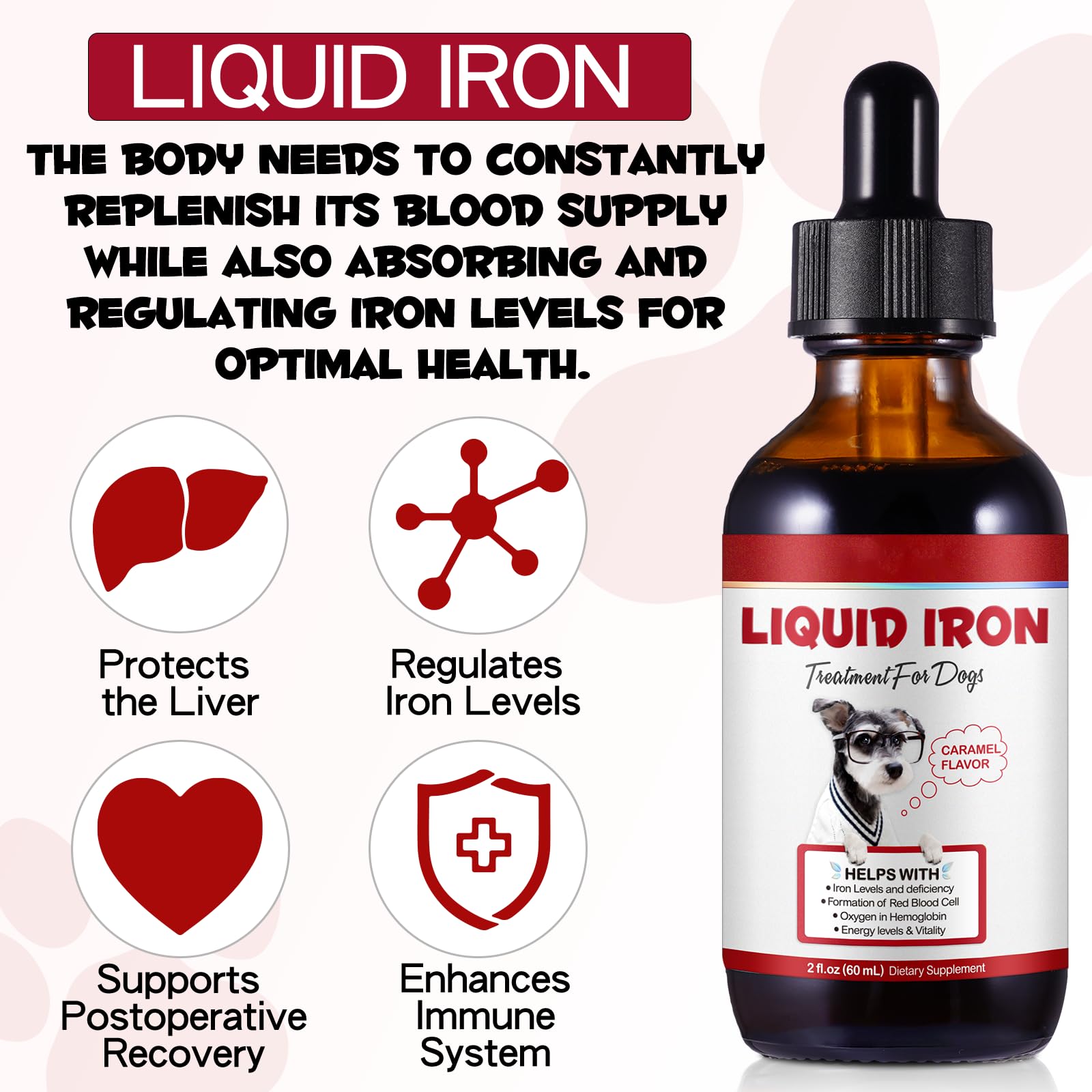 FSLHCY anemia-support-dog-health emphasizes nutritional support for canine blood health.