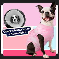FUAMEY cone-alternative e-collar inspired design minimizes licking while staying comfortable.