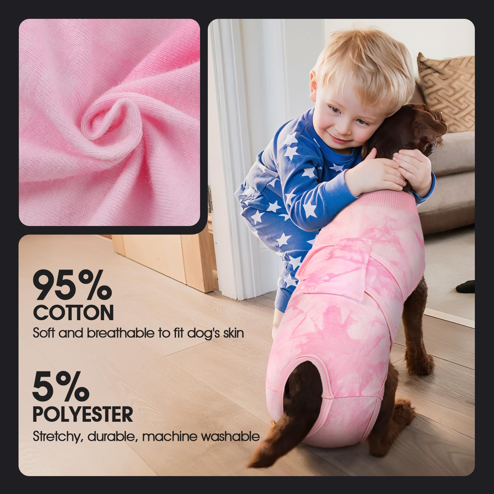 FUAMEY diaper-friendly design helps prevent messes when used with diapers