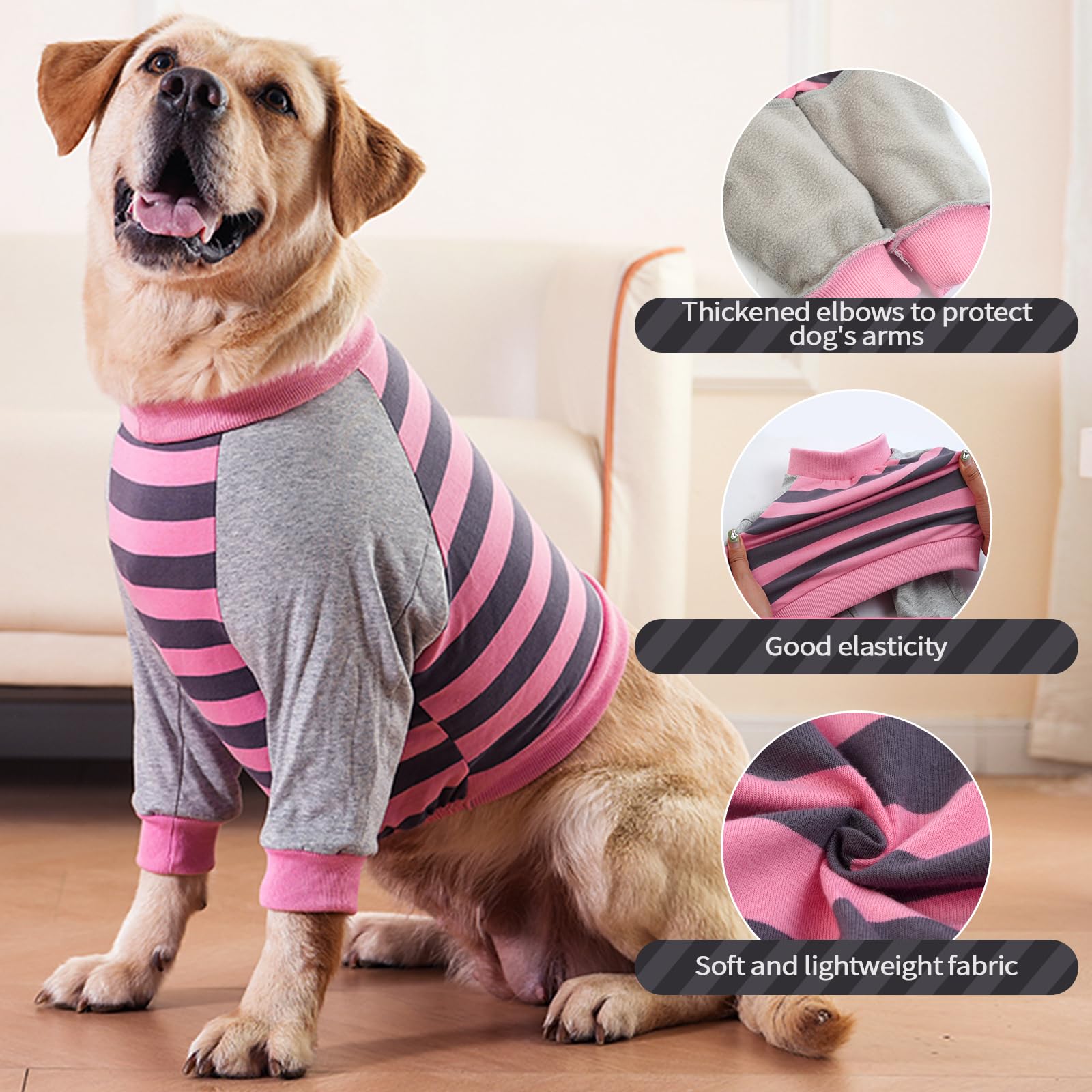 FUAMEY elbow-protector detail provides joint protection on front leg