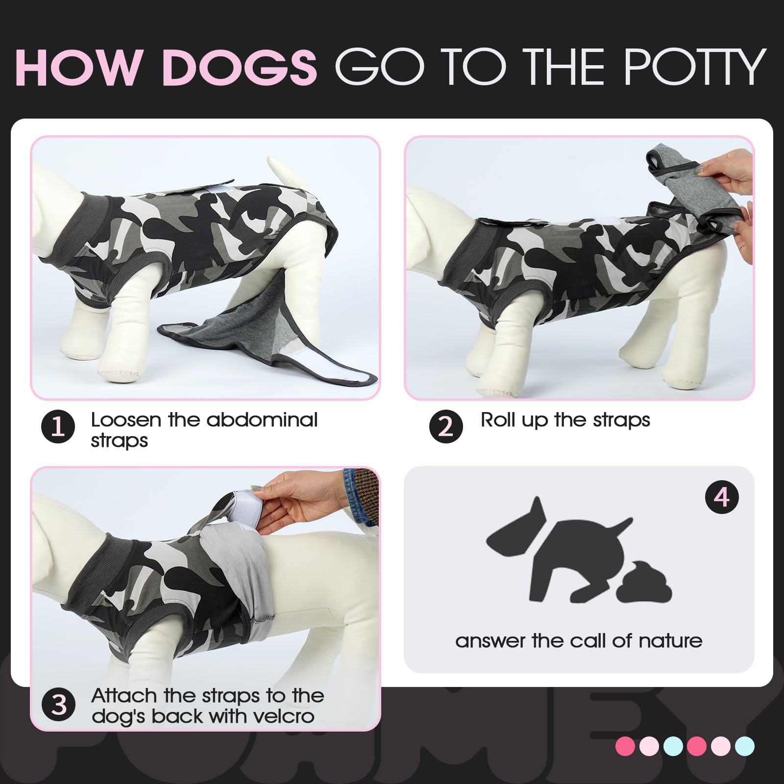 FUAMEY dog recovery suit breathable fabric keeps dog comfortable.