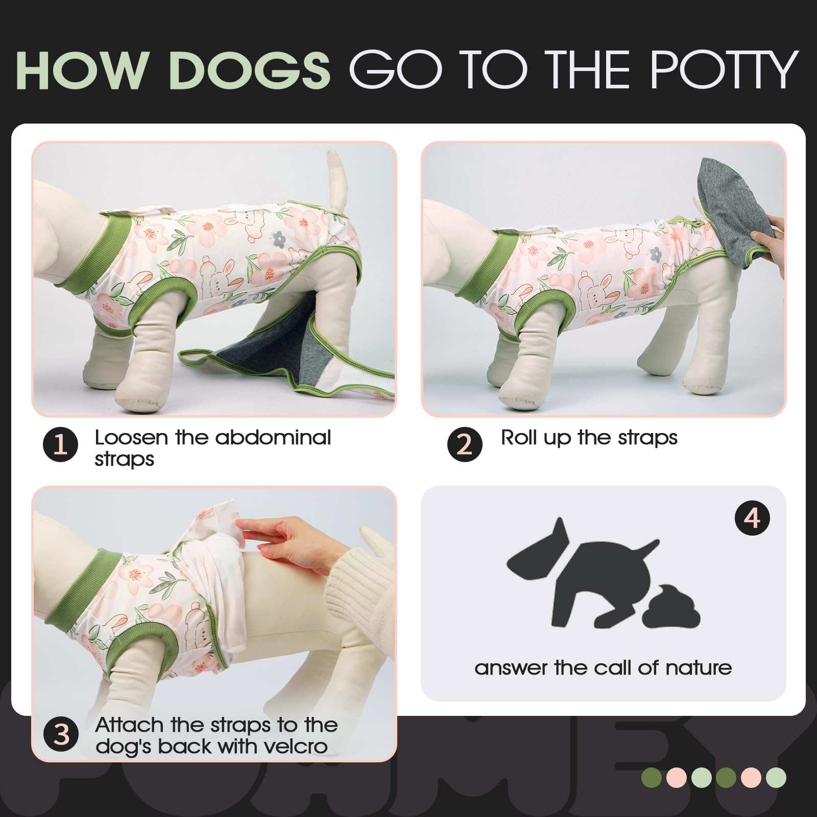 FUAMEY Dog Recovery Suit indoor outdoor wear keeps dirt away