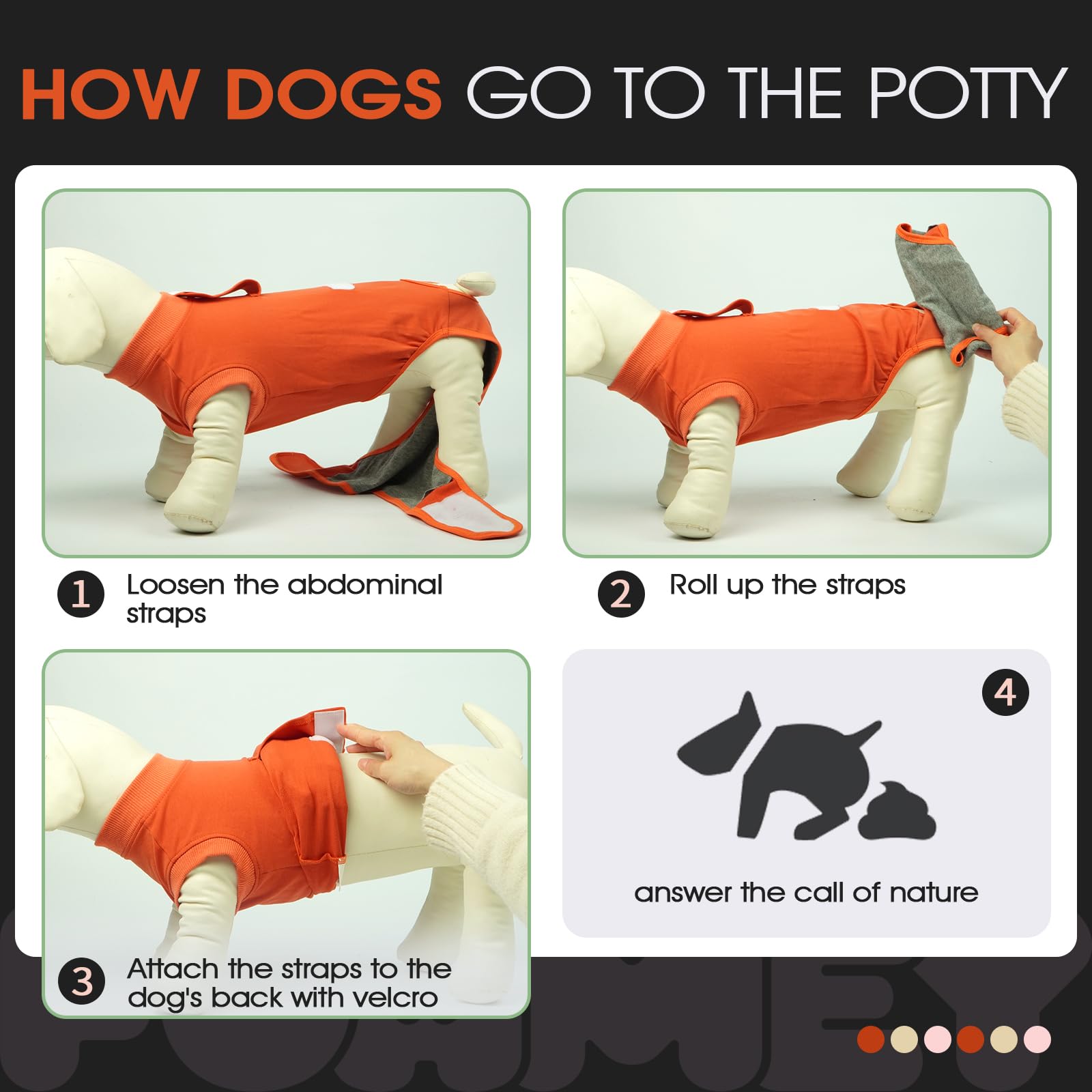 FUAMEY recovery suit helps keep pets tidy by reducing outdoor dust contact