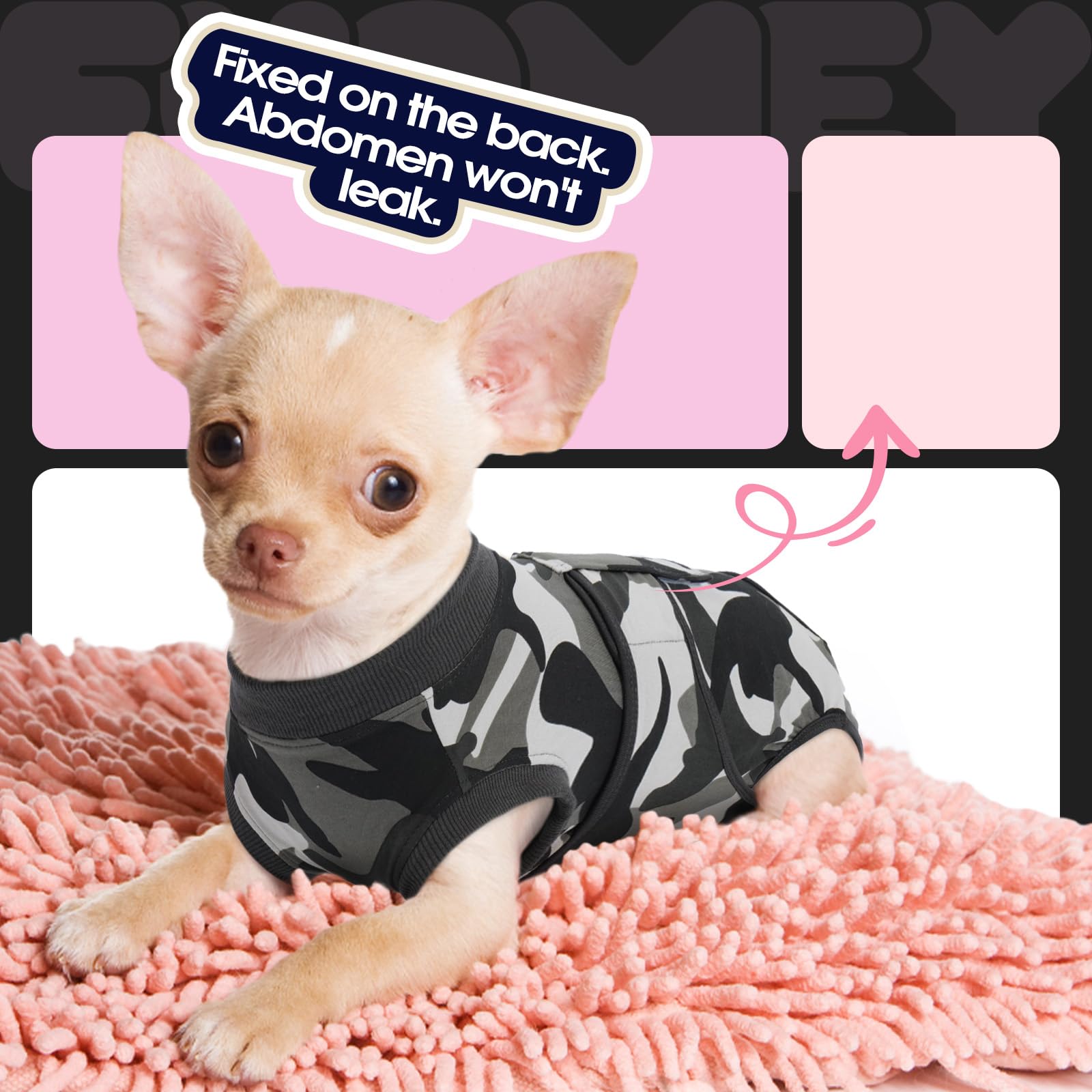 FUAMEY dog recovery suit multi-purpose for indoor and outdoor wear.