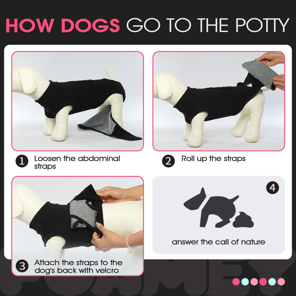 FUAMEY protective spay suit shown after neuter or spay