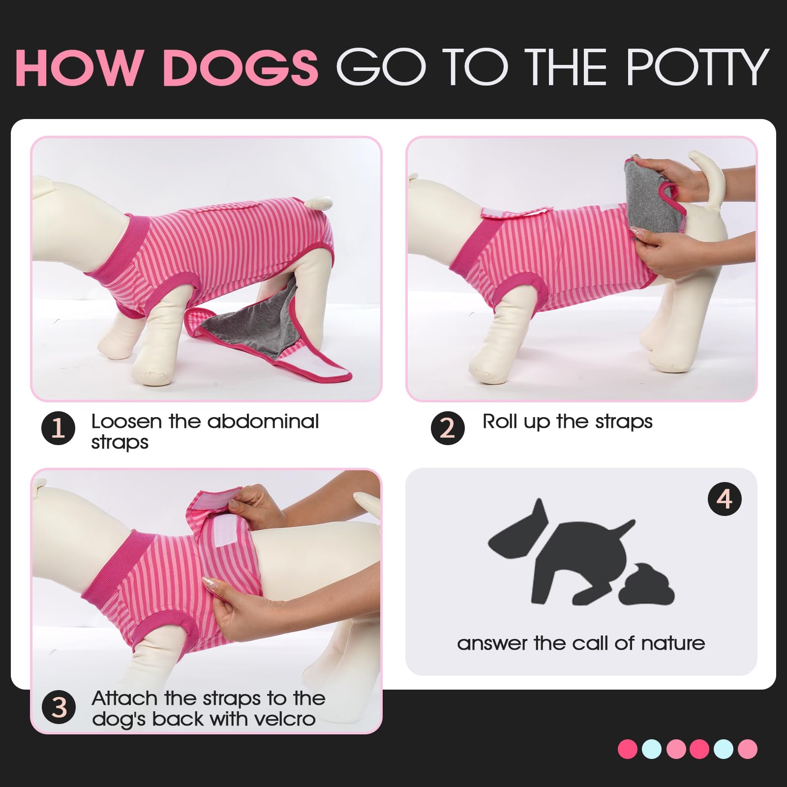 FUAMEY postpartum care robe shielding female dogs after birth.