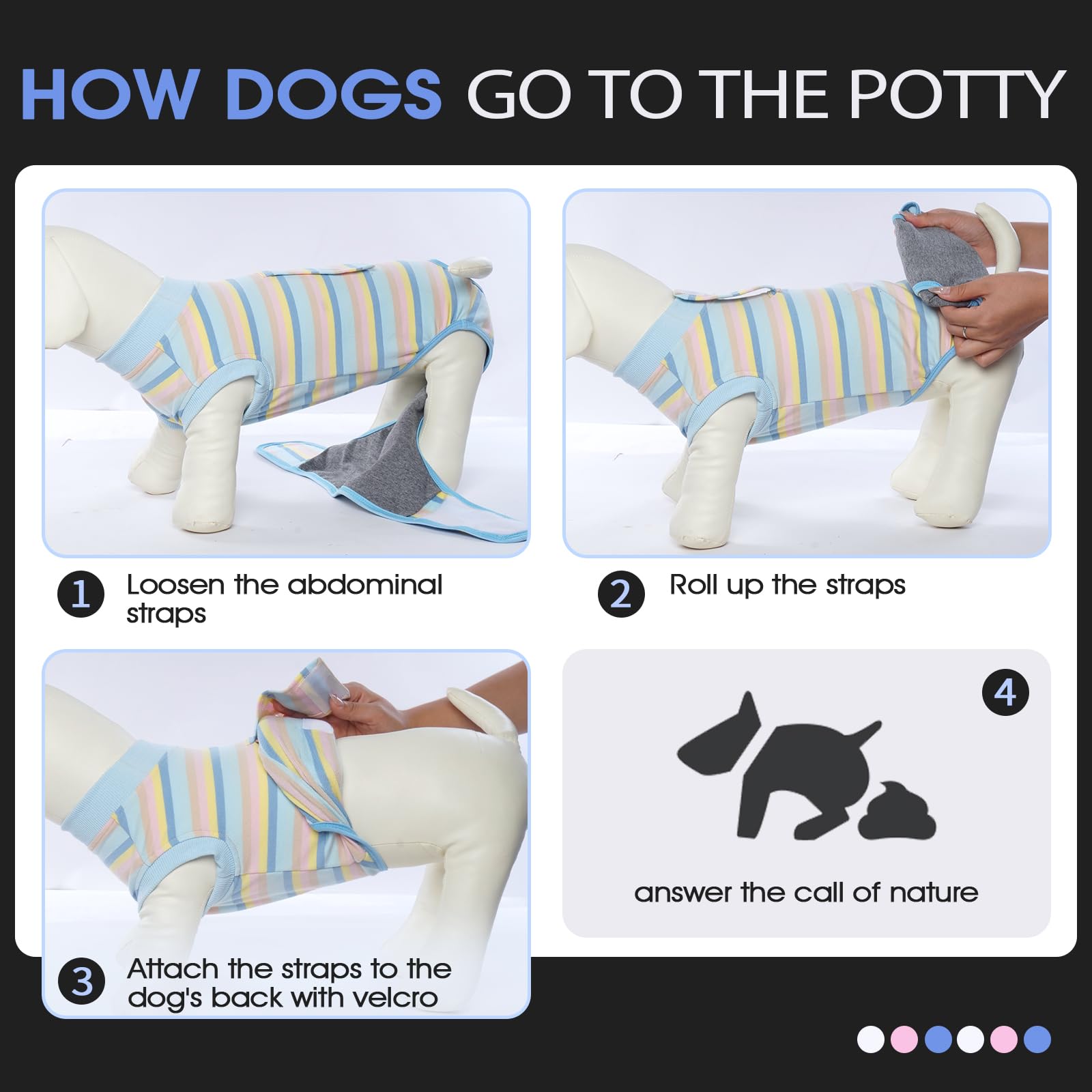 FUAMEY post op suit image demonstrates protective spay use for recovery