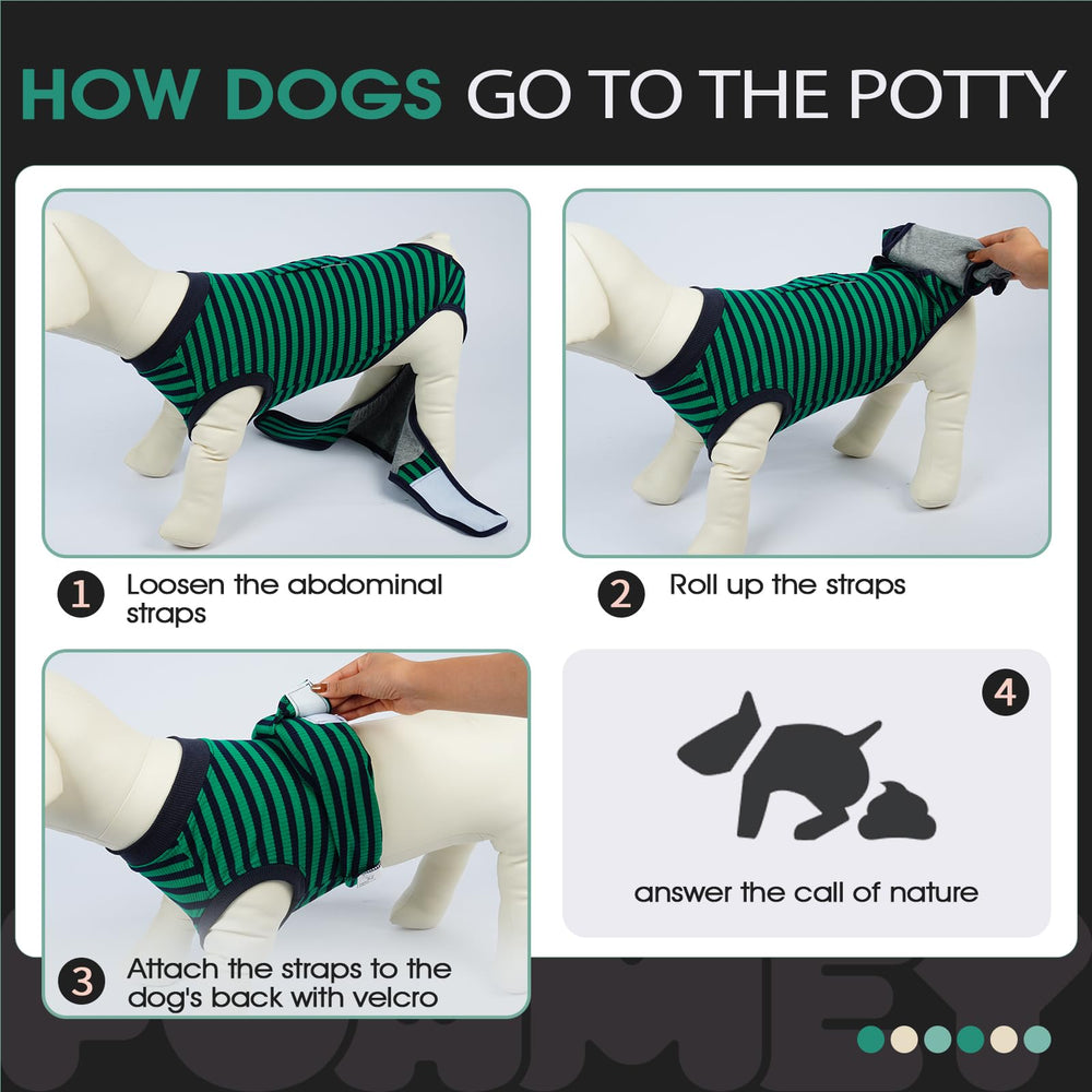 FUAMEY adjustable fit dog recovery suit for secure coverage