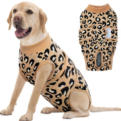 FUAMEY Recovery Suit front view showing anti-lick design for post-op protection.