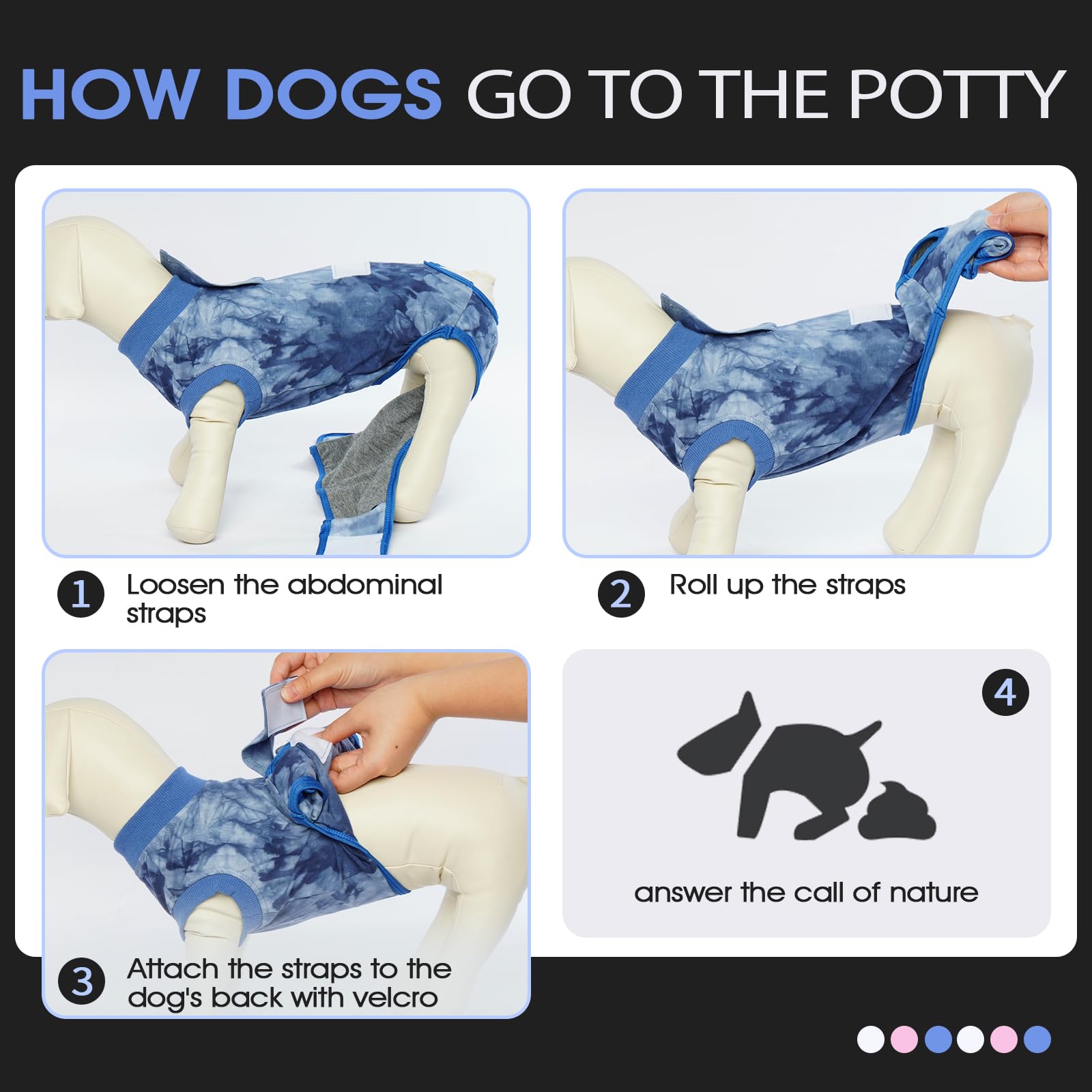 FUAMEY Recovery Suit postpartum care for female dogs during recovery.