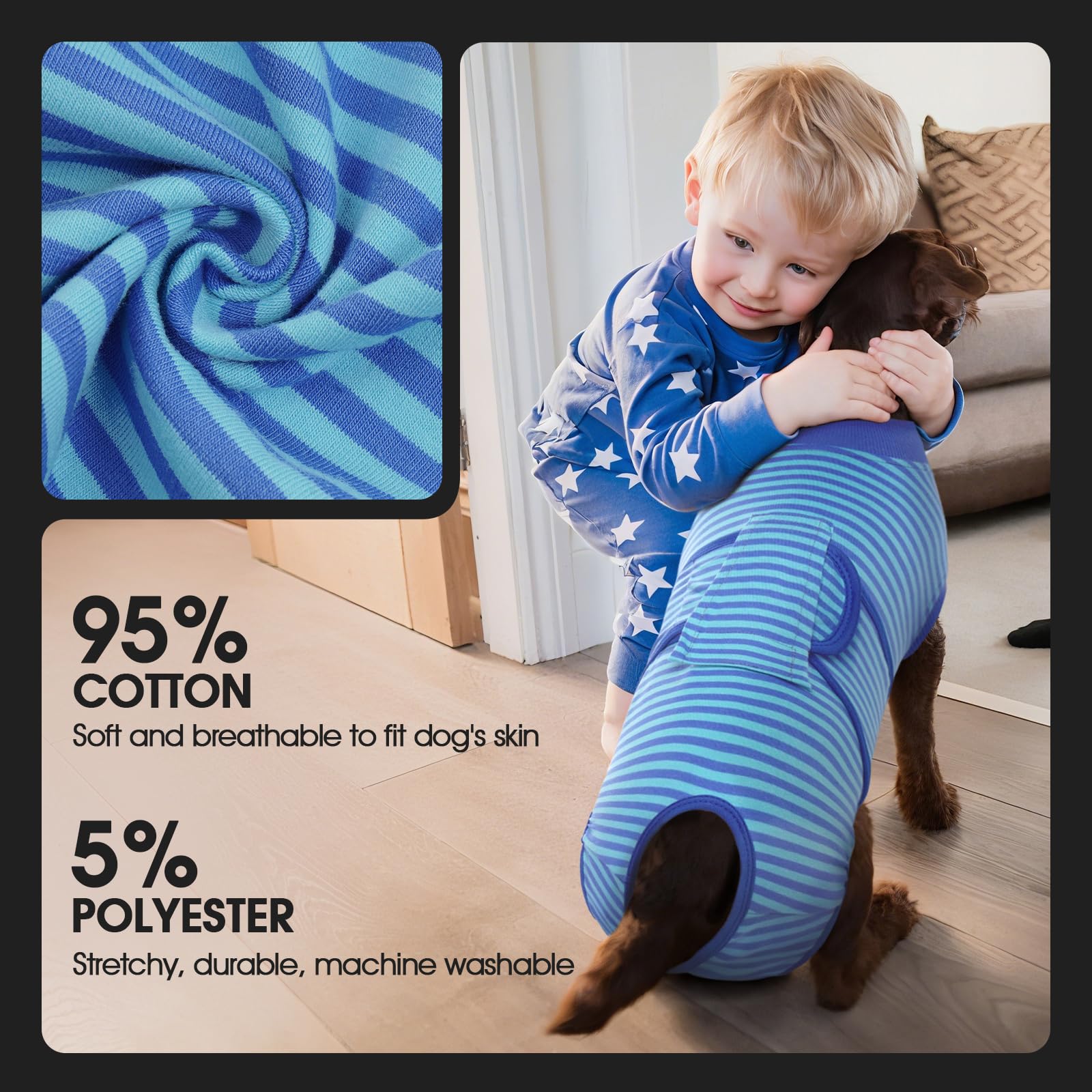 FUAMEY Recovery Suit size guide helps find XS to XL fit.