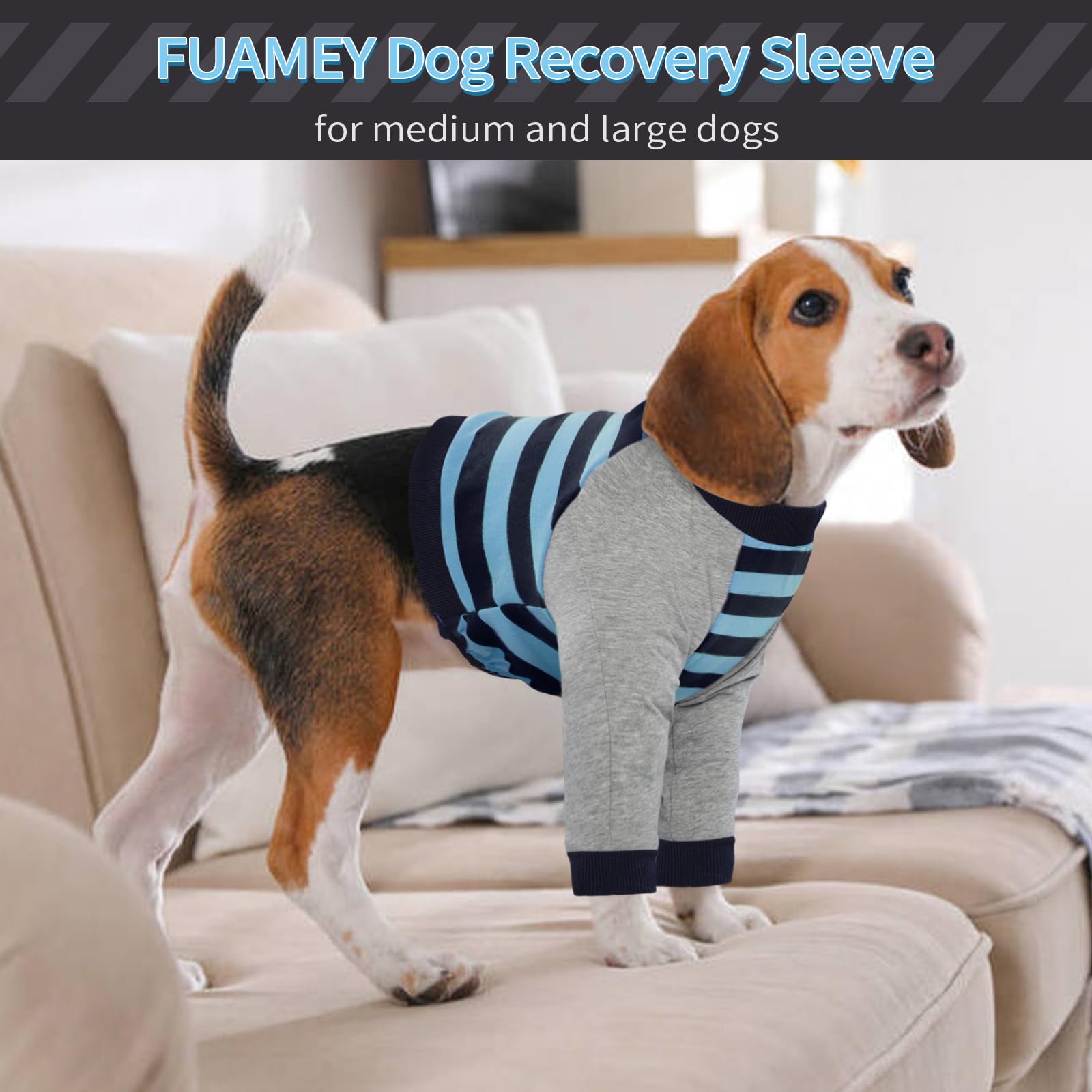 FUAMEY size guide for medium and large dogs recovery sleeve