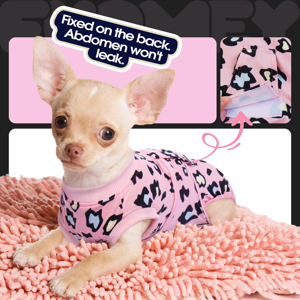 FUAMEY size guide for dog recovery suit with fit tips