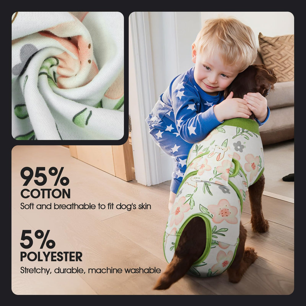 FUAMEY size-guide-friendly dog suit for accurate, snug fit.