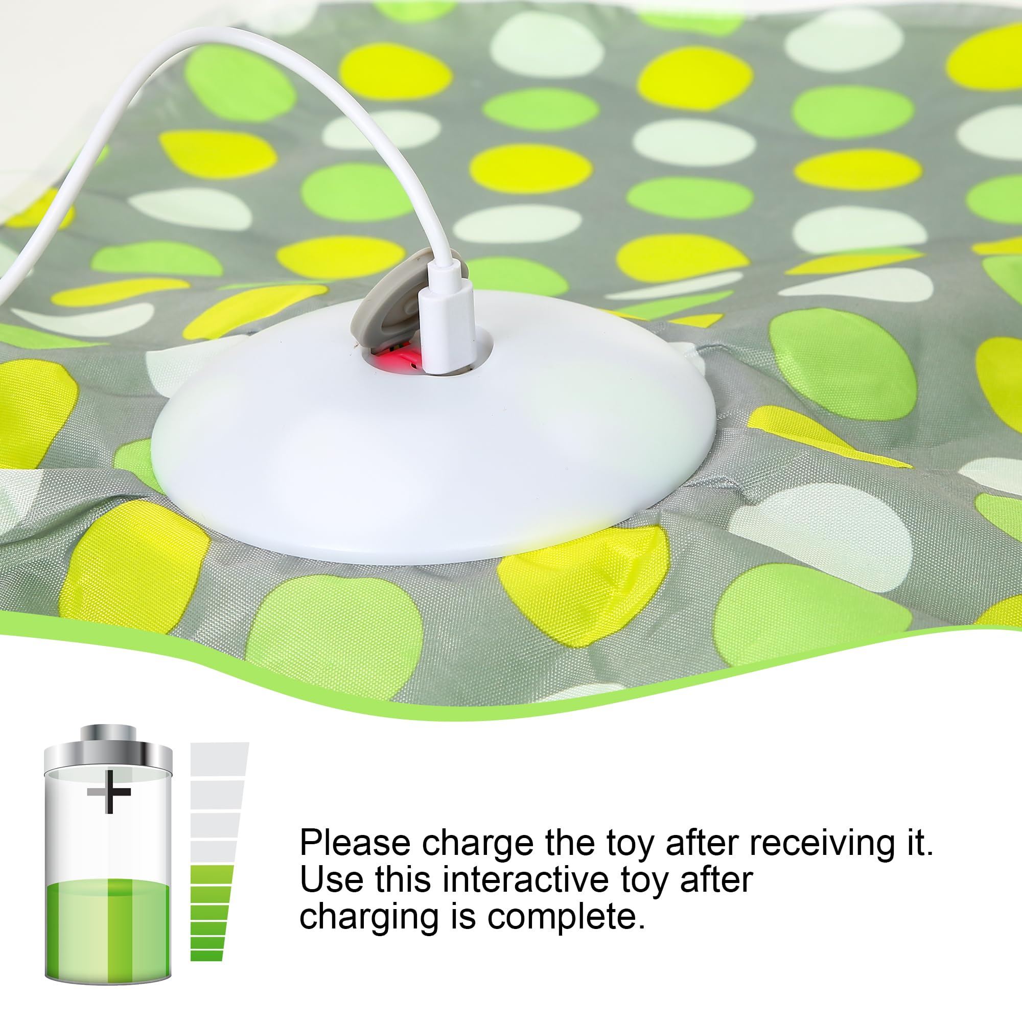 FUGODIWI cat toy USB-rechargeable for extended play after short charges.