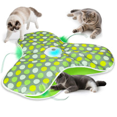 FUGODIWI interactive cat toy feather tail for independent indoor play.