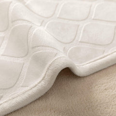 Close-up of Fuguitex crystal velvet texture for warm, plush comfort.