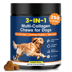 Fuionka Multi Collagen Soft Chews for Dogs bottle front highlights joint support