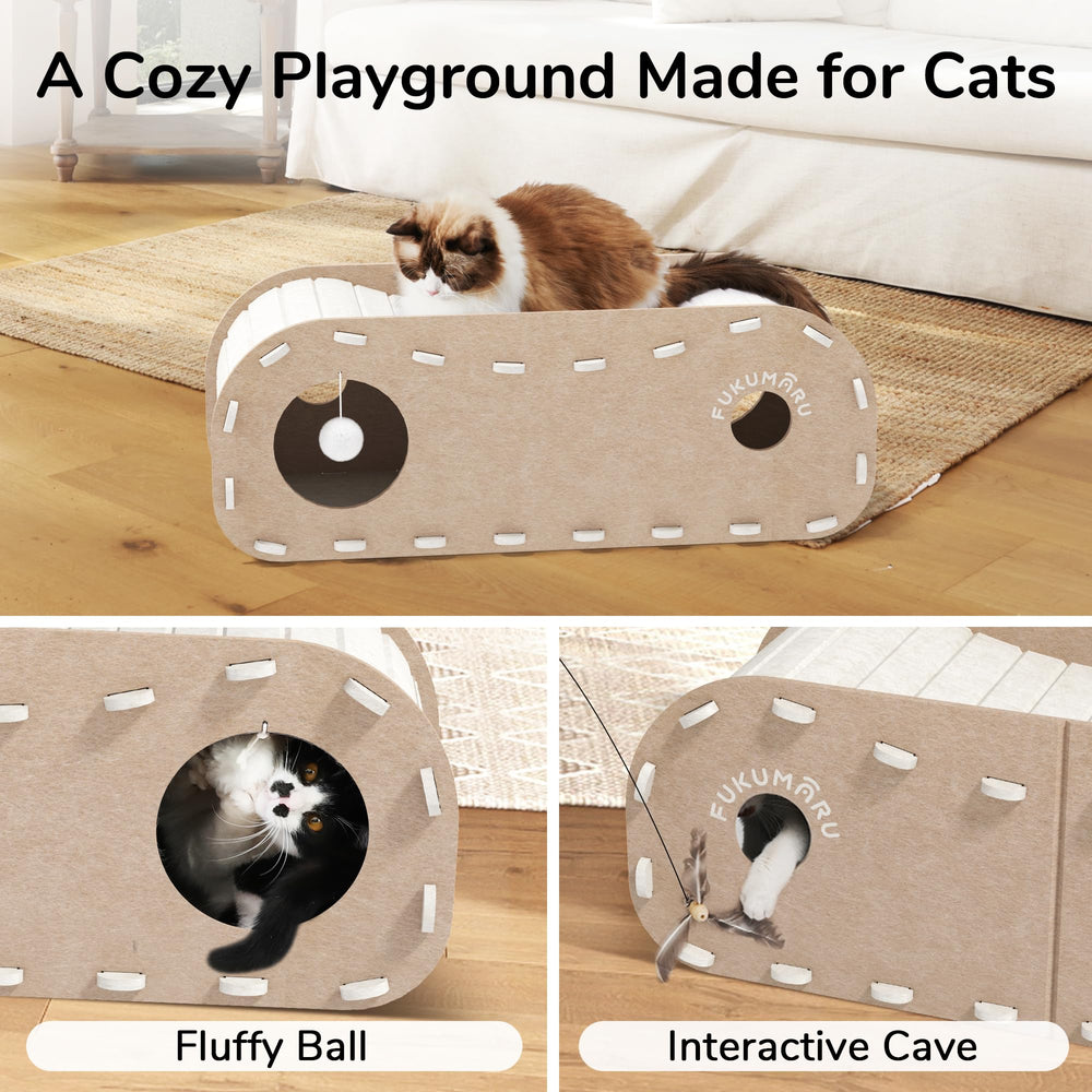 FUKUMARU 22 lb capacity supports larger cats comfortably