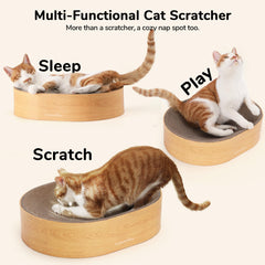 FUKUMARU 2-in-1 lounge and scratcher for comfy naps