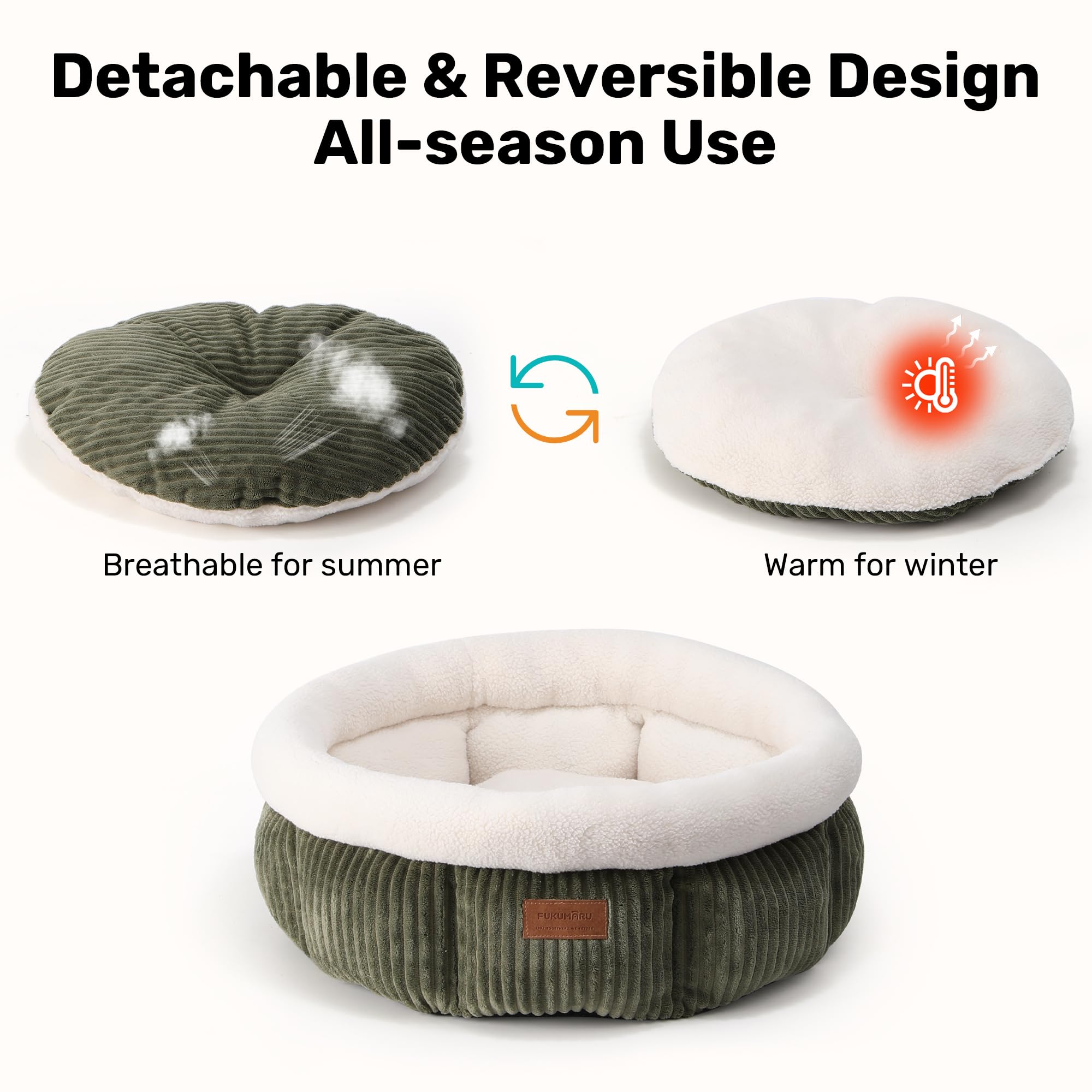 FUKUMARU bed green machine-washable fabric for quick cleaning