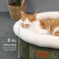 FUKUMARU bed green with anti-slip base stays steady on smooth floors