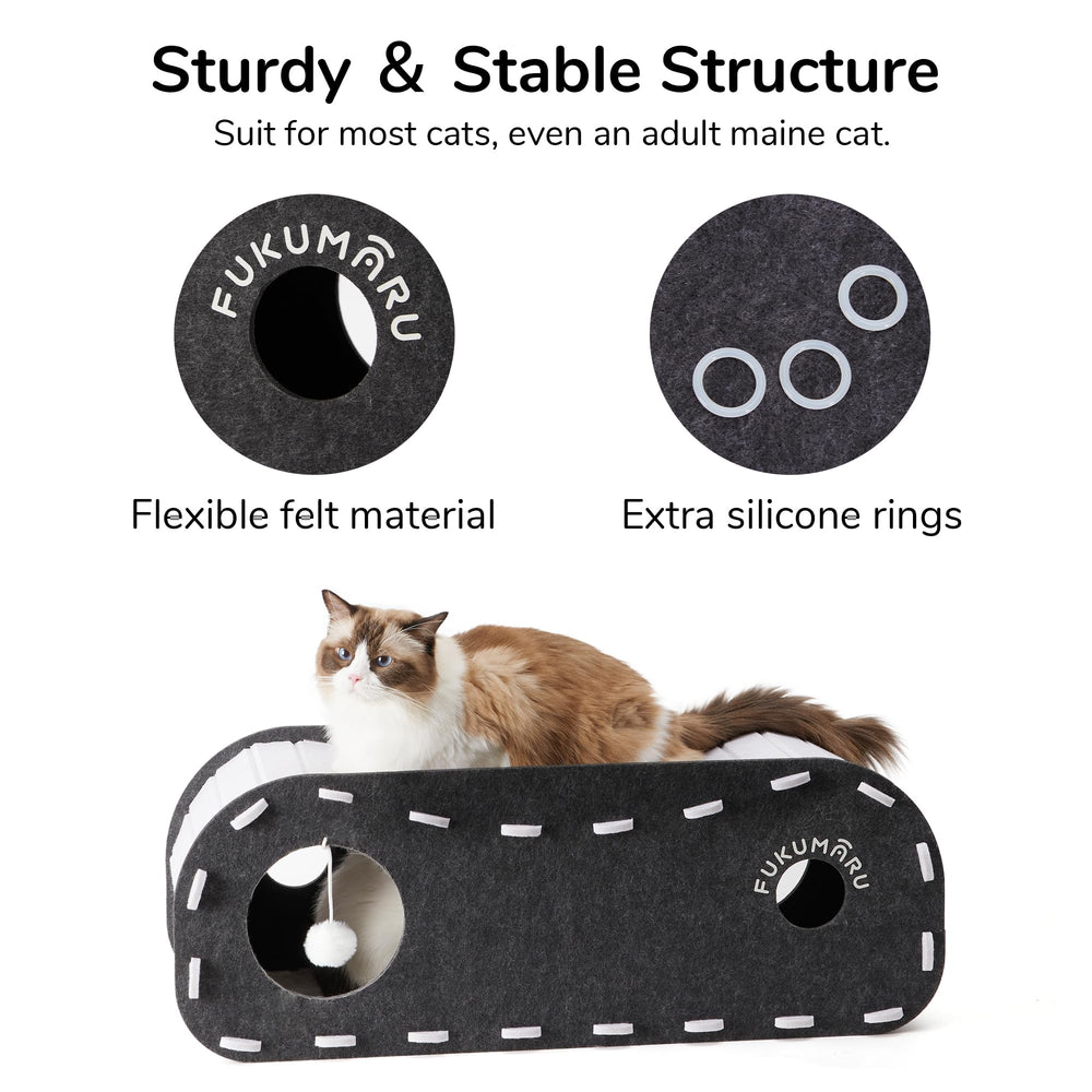 FUKUMARU scratch-resistant material, durable cat house that withstands daily scratching.